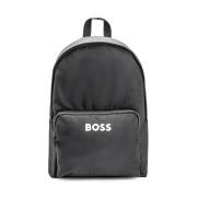 Zwarte rugzak met iconisch logo Hugo Boss , Black , Unisex