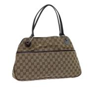 Pre-owned Canvas gucci-bags Gucci Vintage , Beige , Dames