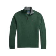 Zachte Geribbelde Rits Trui Polo Ralph Lauren , Green , Heren