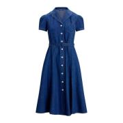 Denim midi jurk Ralph Lauren , Blue , Dames