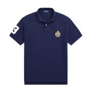 Donkerblauw poloshirt Custom Slim Fit Ralph Lauren , Blue , Heren