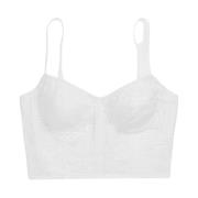 Linnen Corset met Bandjes Ralph Lauren , White , Dames