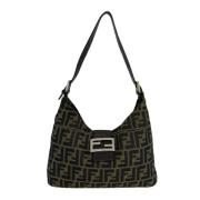 Pre-owned Canvas shoulder-bags Fendi Vintage , Black , Dames