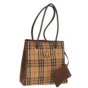 Pre-owned Canvas shoulder-bags Burberry Vintage , Beige , Dames