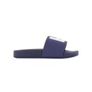 Blauwe Logo Slippers Kenzo , Blue , Heren