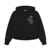 Korte Bloemen Archief Hoodie Kenzo , Black , Dames