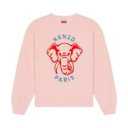 Roze Varsity Jungle Grafische Sweater Kenzo , Pink , Dames