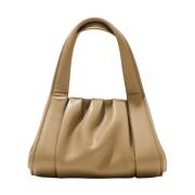 Beige Mushroom Tas met Gouden Sluiting THEMOIRè , Beige , Dames