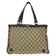 Pre-owned Canvas handbags Gucci Vintage , Beige , Dames