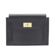 Pre-owned Leather wallets Hermès Vintage , Black , Dames