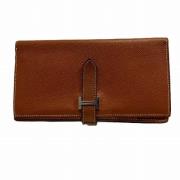 Pre-owned Leather wallets Hermès Vintage , Brown , Dames