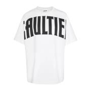 Wit Logo T-shirt Oversize Ronde Hals Jean Paul Gaultier , White , Dame...