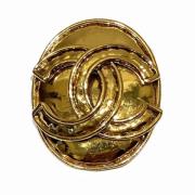 Pre-owned Metal brooches Chanel Vintage , Yellow , Dames