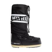 Zwarte Sneeuwlaarzen Hoge Kwaliteit Stijlvol Moon Boot , Black , Dames