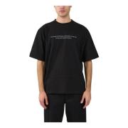 Katoenen T-shirt met Frontprint The Silted Company , Black , Heren