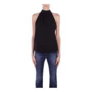 Zwarte Top met Achterrits Liu Jo , Black , Dames