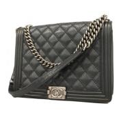 Pre-owned Leather chanel-bags Chanel Vintage , Black , Dames