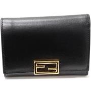 Pre-owned Leather wallets Fendi Vintage , Black , Dames