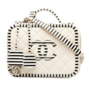 Pre-owned Canvas chanel-bags Chanel Vintage , White , Dames