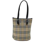 Pre-owned Canvas shoulder-bags Burberry Vintage , Beige , Dames