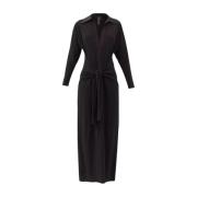 Zwarte overhemdjurk met maxi-lengte Norma Kamali , Black , Dames