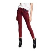 Burgundy Skinny Red Jeans One Teaspoon , Red , Dames