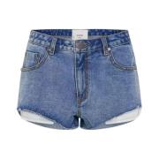 Denim Shorts Outlaws Ripped Blue One Teaspoon , Blue , Dames