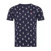 Donkerblauw Slim Fit T-shirt met logo Ralph Lauren , Blue , Heren