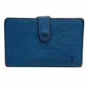 Pre-owned Leather wallets Louis Vuitton Vintage , Blue , Dames