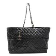 Pre-owned Leather chanel-bags Chanel Vintage , Black , Dames