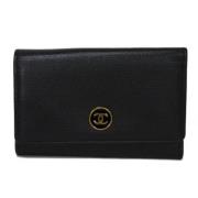 Pre-owned Leather key-holders Chanel Vintage , Black , Unisex