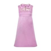 Lila Satijnen Strik Jurk Nina Ricci , Pink , Dames