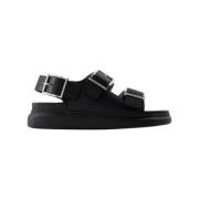 Leather sandals Alexander McQueen , Black , Dames