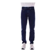 Logo Achterzak 5-Pocket Regular Fit Jeans Guess , Blue , Heren