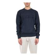 Katoenen sweatshirt met ronde hals Hugo Boss , Blue , Heren