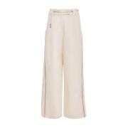 Slouch Tide Broek met Contraststiksels Zimmermann , Beige , Dames