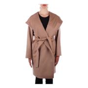 Kameel Hooded Jas met Riem Max Mara , Brown , Dames