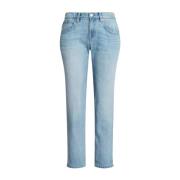 Lichtblauwe taps toelopende jeans Ralph Lauren , Blue , Dames