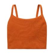 Aansluitende oranje mouwloze top Ralph Lauren , Orange , Dames