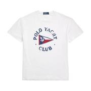 Katoenen T-shirt Classic Fit met print Ralph Lauren , White , Heren