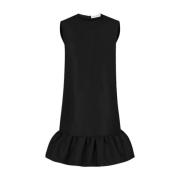 Zwarte Peplum Mini Jurk met Ruche Nina Ricci , Black , Dames