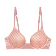 Roze Sheer Logo Push-Up Beha Wolford , Pink , Dames