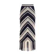 Gehaakte franje Chintz rok Zimmermann , Black , Dames