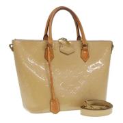 Pre-owned Leather handbags Louis Vuitton Vintage , Beige , Dames