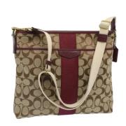 Pre-owned Canvas shoulder-bags Coach Pre-owned , Beige , Dames