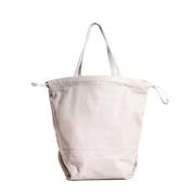 Pre-owned Leather totes Yves Saint Laurent Vintage , White , Dames