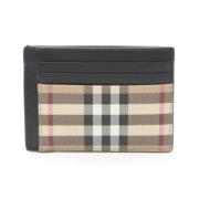 Pre-owned Coated canvas wallets Burberry Vintage , Beige , Dames