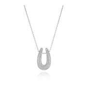 Zilveren Ketting met Witte Zirkonia Sif Jakobs Jewellery , Gray , Dame...