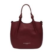 Kleine leren gehamerde Bordeaux tas Gianni Chiarini , Red , Dames