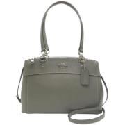 Pre-owned Leather handbags Coach Pre-owned , Gray , Dames